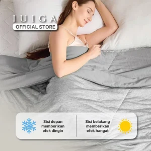 IUIGA Ultra Cooling Blanket - Selimut Dua Sisi dengan Teknologi Dingin & Hangat Ultra untuk Tidur Nyaman